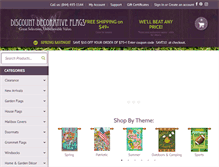 Tablet Screenshot of discountdecorativeflags.com